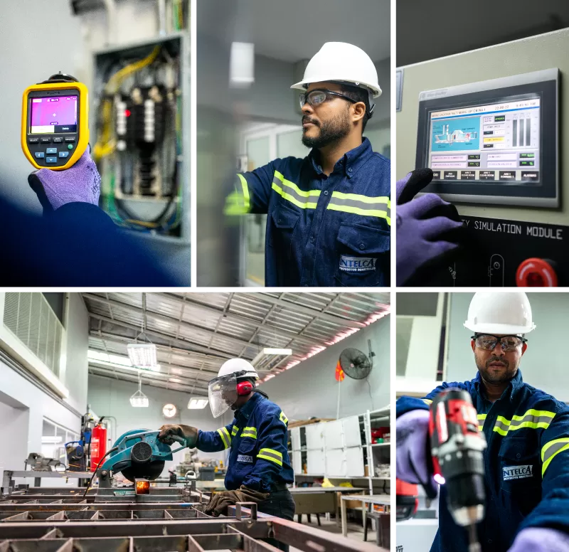 Ingeniero de Intelca supervisando sistemas de automatización industrial en República Dominicana