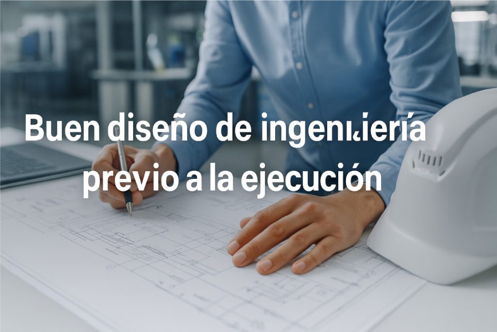 Ingeniero trabajando en planos técnicos como parte del diseño de ingeniería previo a la ejecución de proyectos Intelca